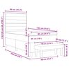 vidaXL Lit &agrave; ressorts avec matelas Gris clair 90 x 190 cm tissu