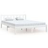 vidaXL Cadre de lit sans matelas blanc bois massif