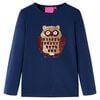 vidaXL T-shirt enfants &agrave; manches longues bleu marine 104