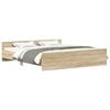 vidaXL Cadre de lit sans matelas ch&ecirc;ne sonoma 200x200 cm