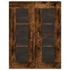 vidaXL Armoires murales 2 pcs ch&ecirc;ne fum&eacute; bois d'ing&eacute;nierie