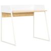 vidaXL Bureau Blanc et ch&ecirc;ne 90x60x88 cm