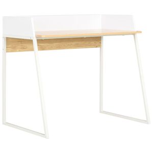 vidaXL Bureau Blanc et ch&ecirc;ne 90x60x88 cm