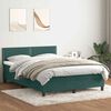 vidaXL Sommier &agrave; lattes de lit et matelas vert fonc&eacute; 140x220cm velours