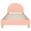 vidaXL Cadre de lit pour enfants avec t&ecirc;te de lit Rose 90 x 190 cm