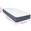 vidaXL Matelas de sommier à lattes 190x90x20 cm mi-doux tissu