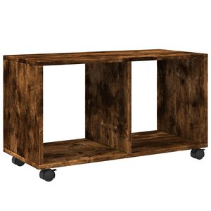 vidaXL Armoire roulante ch&ecirc;ne fum&eacute; 72x33x42,5 cm bois d'ing&eacute;nierie