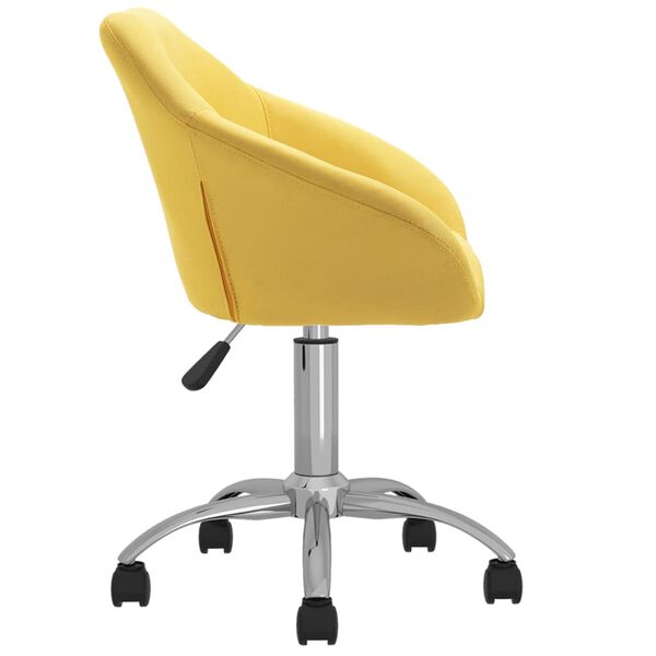 vidaXL Chaises pivotantes &agrave; manger lot de 6 jaune tissu