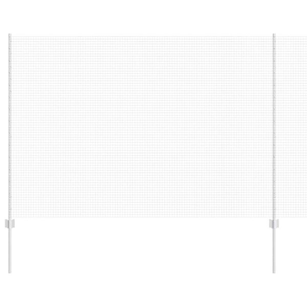 vidaXL Cl&ocirc;ture avec poteau Argent&eacute; 1,5 x 50 m Acier