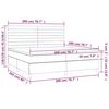 vidaXL Sommier &agrave; lattes de lit et matelas et LED Cr&egrave;me 200x200cm Tissu
