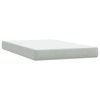 vidaXL Sommier &agrave; lattes de lit et matelas gris clair 120x210cm velours