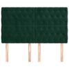 vidaXL T&ecirc;te de lit Vert fonc&eacute; 160x7x118/128 cm Velours