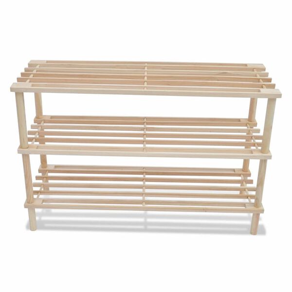 vidaXL Range-chaussures &agrave; 3 &eacute;tag&egrave;res 2 pcs Bois de sapin solide