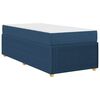 vidaXL Cadre de lit avec matelas Bleu 100 x 200 cm tissu