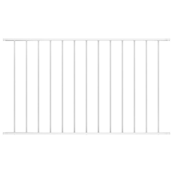 vidaXL Panneau de cl&ocirc;ture en acier thermolaqu&eacute; 1,63 x 0,75 m Blanc