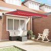 vidaXL Auvent R&eacute;tractable Rouge 350 x 250 cm Polyester et Aluminium