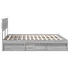 vidaXL Cadre de lit Gris Sonoma 200 x 200 cm Bois de pin massif
