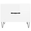 vidaXL Tables basses 2 pcs blanc brillant 50x50x40cm bois d'ing&eacute;nierie