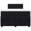 vidaXL Sommier &agrave; lattes de lit avec matelas Noir 120x200 cm Velours
