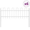 vidaXL Cl&ocirc;ture de jardin BOXTEL 6 pc 10,2 x 0,6 m Blanc