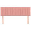 vidaXL T&ecirc;tes de lit 2 pcs Rose 72x5x78/88 cm Velours