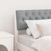 vidaXL T&ecirc;te de lit capitonn&eacute;e Gris clair 75 cm Pin massif