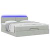 VidaXL Cadre de lit ottoman avec matelas gris clair 180x200 cm velours