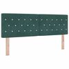 vidaXL T&ecirc;te de lit Vert fonc&eacute; 144 cm Velours