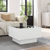 vidaXL Table basse avec LED blanc 50x50x30 cm bois d'ing&eacute;nierie