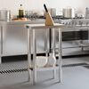 vidaXL Table de travail de cuisine 55x55x85 cm acier inoxydable