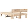 vidaXL Cadre de lit avec t&ecirc;te de lit Naturel 160 x 200 cm Pin massif