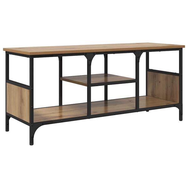 vidaXL Meuble TV Ch&ecirc;ne artisanal 100 x 35 x 45 cm