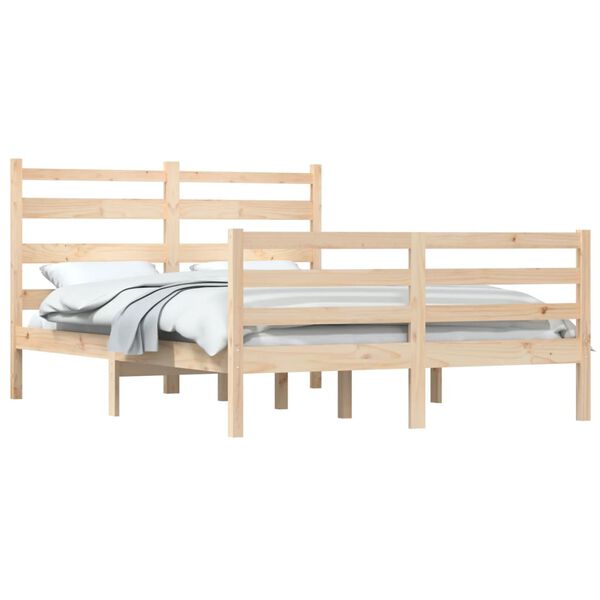 vidaXL Cadre de lit sans matelas bois de pin massif 120x200 cm