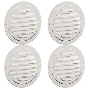 vidaXL Couvre-vent Air 4 pi&egrave;ces Argent 80 mm Acier inoxydable