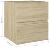 vidaXL Ensemble de meubles de salle de bain Ch&ecirc;ne sonoma Agglom&eacute;r&eacute;