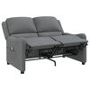 vidaXL Fauteuil de massage inclinable &agrave; 2 places gris clair tissu