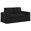 vidaXL Canap&eacute; 120cm 2 pcs Noir M&eacute;tал