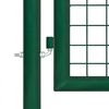 vidaXL Portail de jardin grillagé vert 400 x 125 cm en acier galvanisé