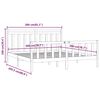 vidaXL Cadre de lit sans matelas noir bois massif de pin 200x200 cm