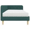 vidaXL Cadre de lit d'angle avec matelas Vert fonc&eacute; 90 x 200 cm tissu