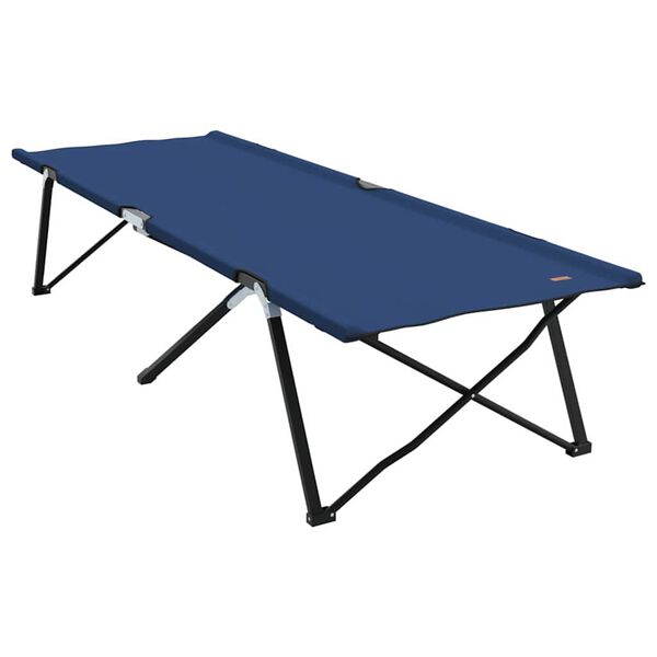 vidaXL Lit de camping pliant 2 pcs Bleu 206 x 76 x 74 cm