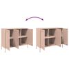 vidaXL Buffet rose 100,5x39x79 cm acier