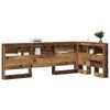 vidaXL T&ecirc;te de lit de rangement Bois Ancien 90 cm Bois d'ing&eacute;nierie