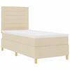 vidaXL Lit &agrave; ressorts avec matelas Cr&egrave;me 80 x 200 cm tissu