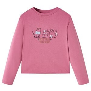 vidaXL T-shirt enfants &agrave; manches longues framboise 104