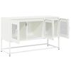 vidaXL Meuble TV blanc 100,5x39x60,5 cm acier lamin&eacute; &agrave; froid