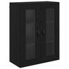 vidaXL Haut Armoire Ch&ecirc;ne blanc et noir 69,5 x 34 x 180 cm