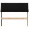 vidaXL T&ecirc;te de lit capitonn&eacute;e Noir 90 cm Pin massif