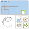 LECHUZA Jardini&egrave;re Canto Color Square 40 ALL-IN-ONE Gris 13720