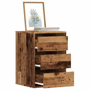 vidaXL Commode d'angle vieux bois 40x41x58 cm bois d'ing&eacute;nierie